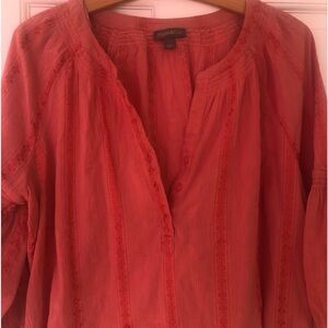 Style & Co Woman’s Orange 3/4 Sleeves Lightweight Top
